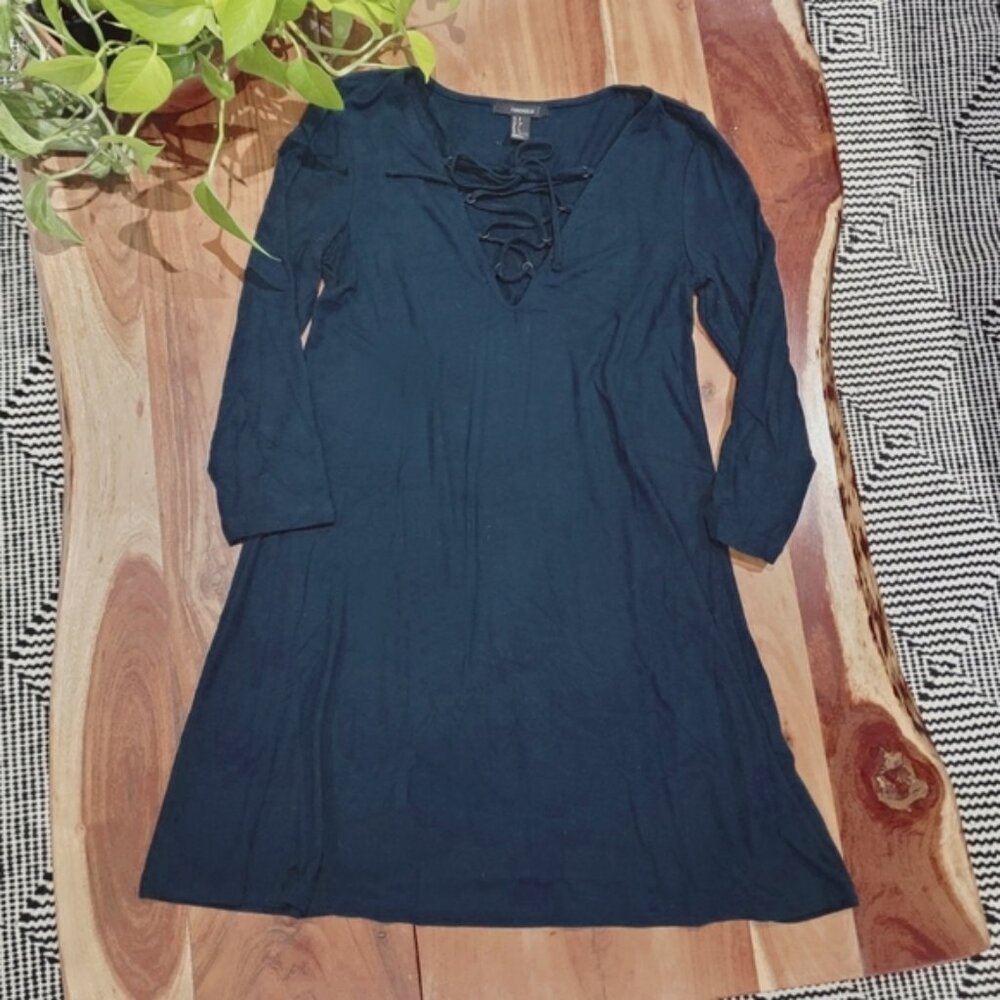 Rare Teal Green Strappy Front Babydoll Dress